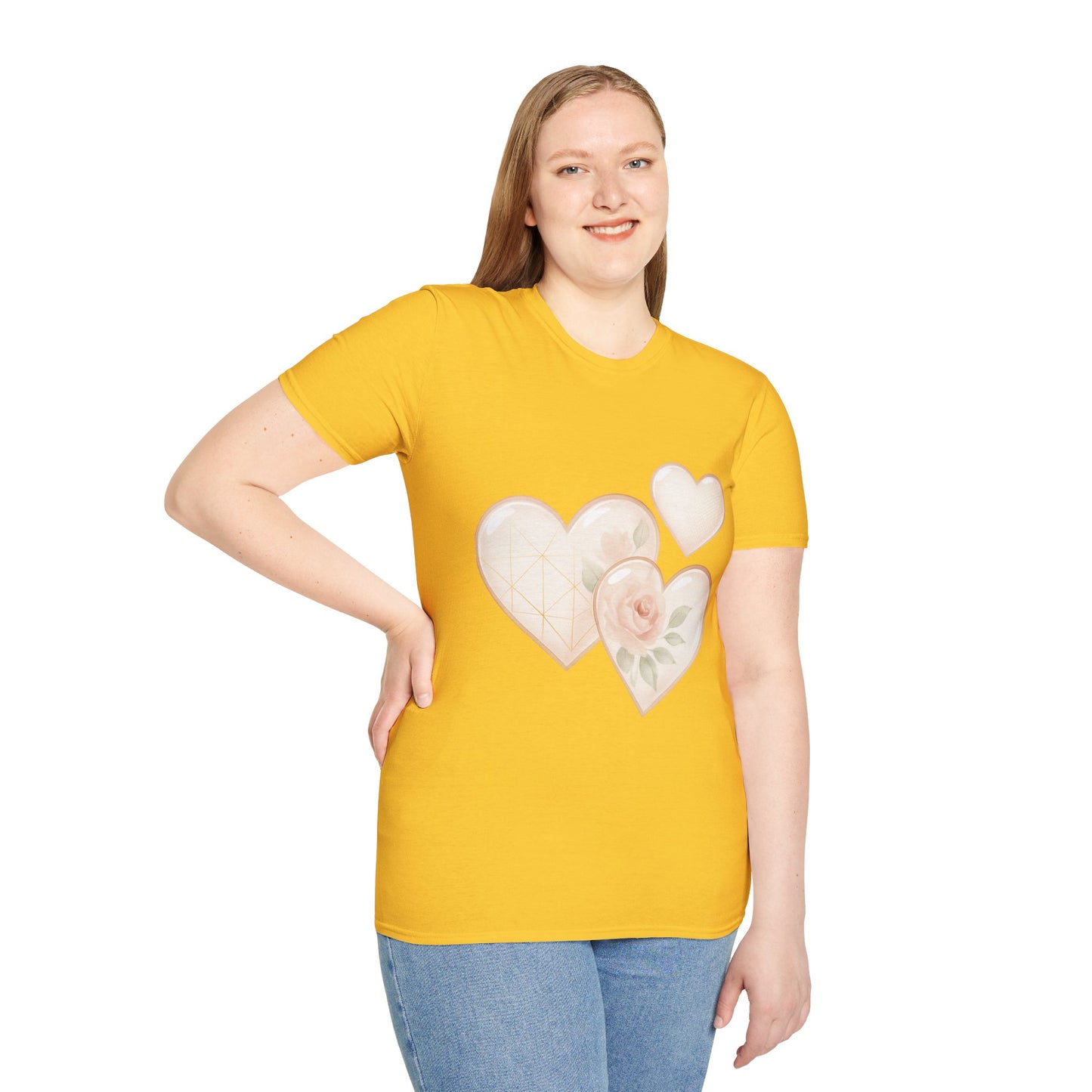 - “Watercolor Hearts & Rose” Tee – A wearable daydream