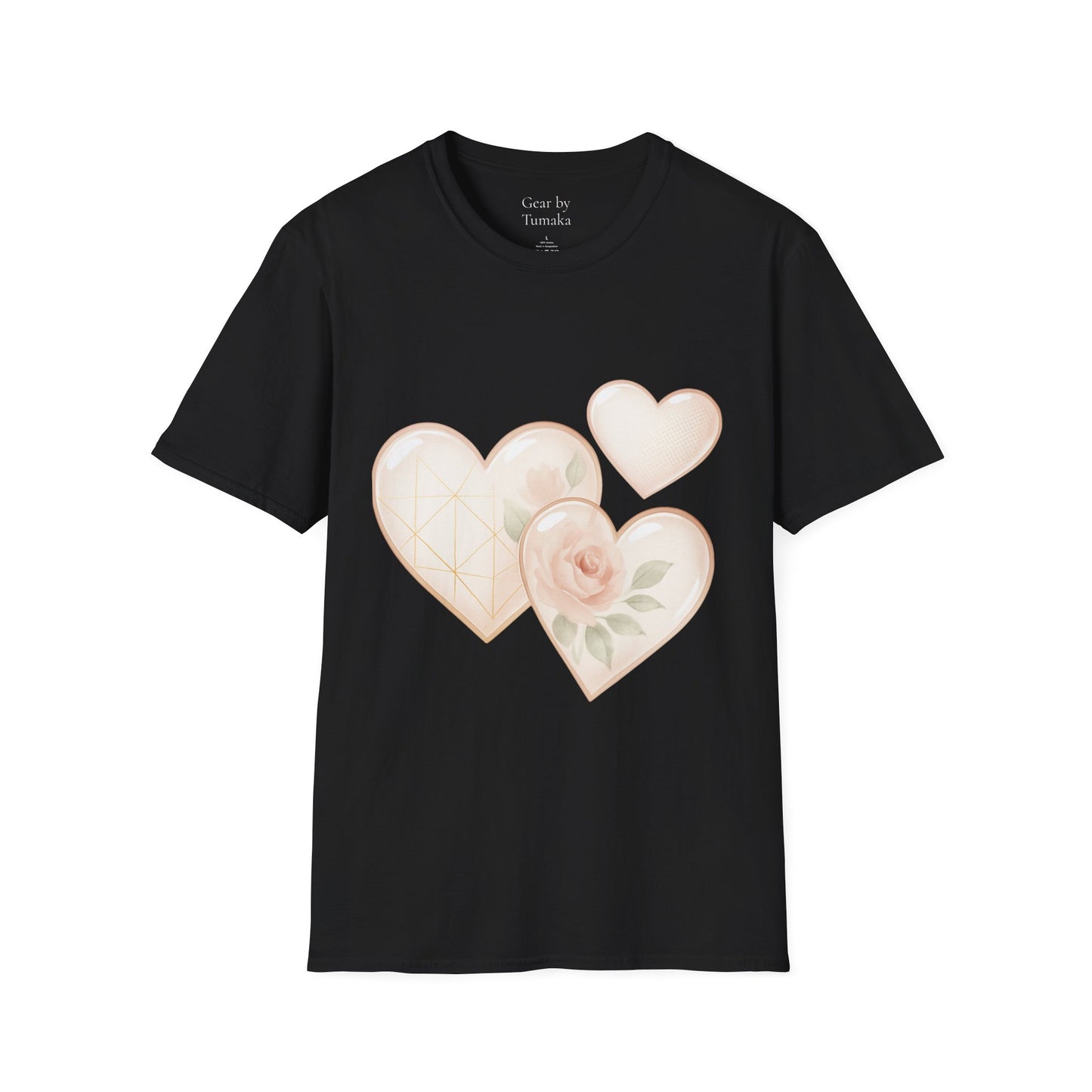 - “Watercolor Hearts & Rose” Tee – A wearable daydream