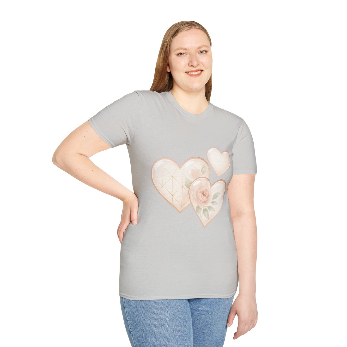 - “Watercolor Hearts & Rose” Tee – A wearable daydream