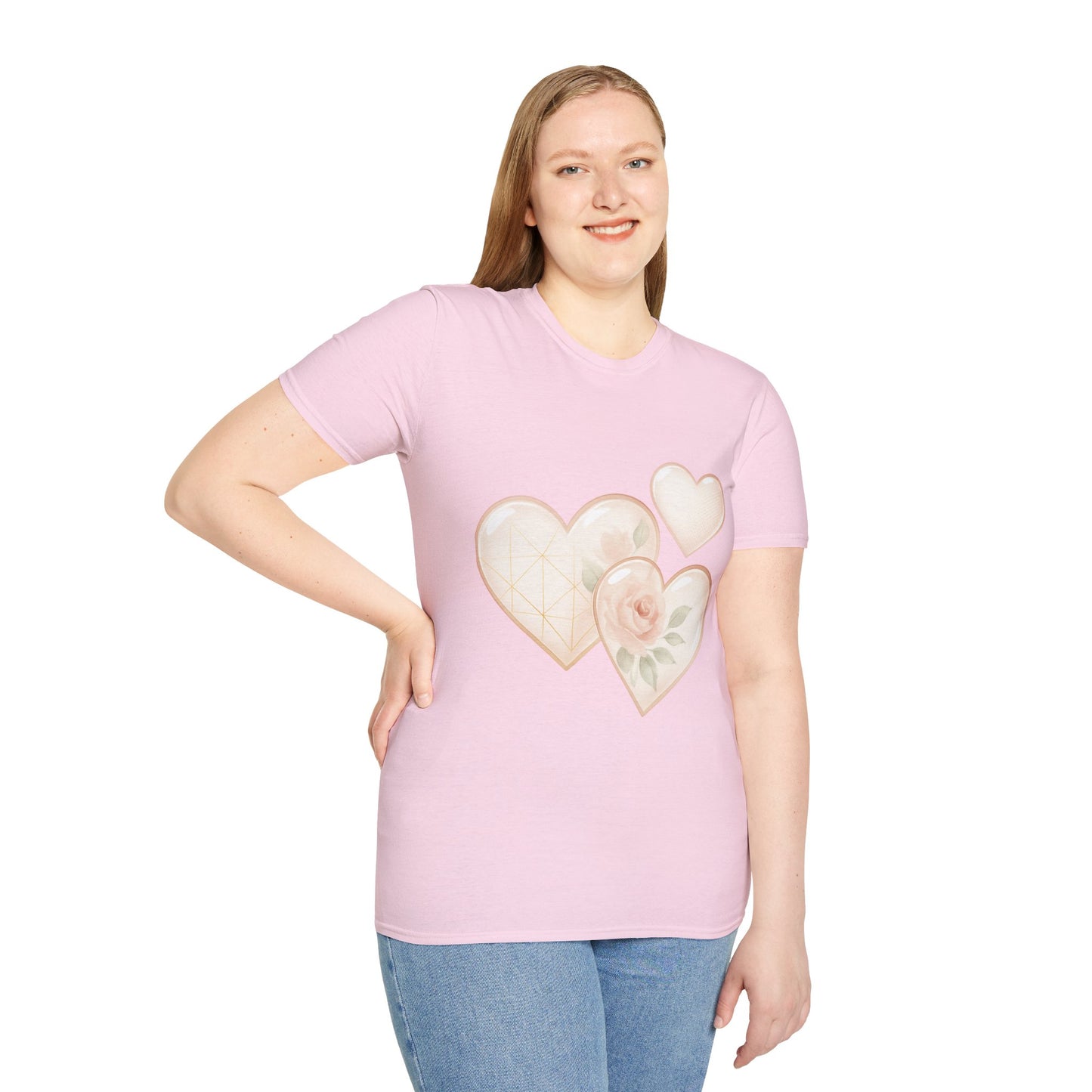 - “Watercolor Hearts & Rose” Tee – A wearable daydream