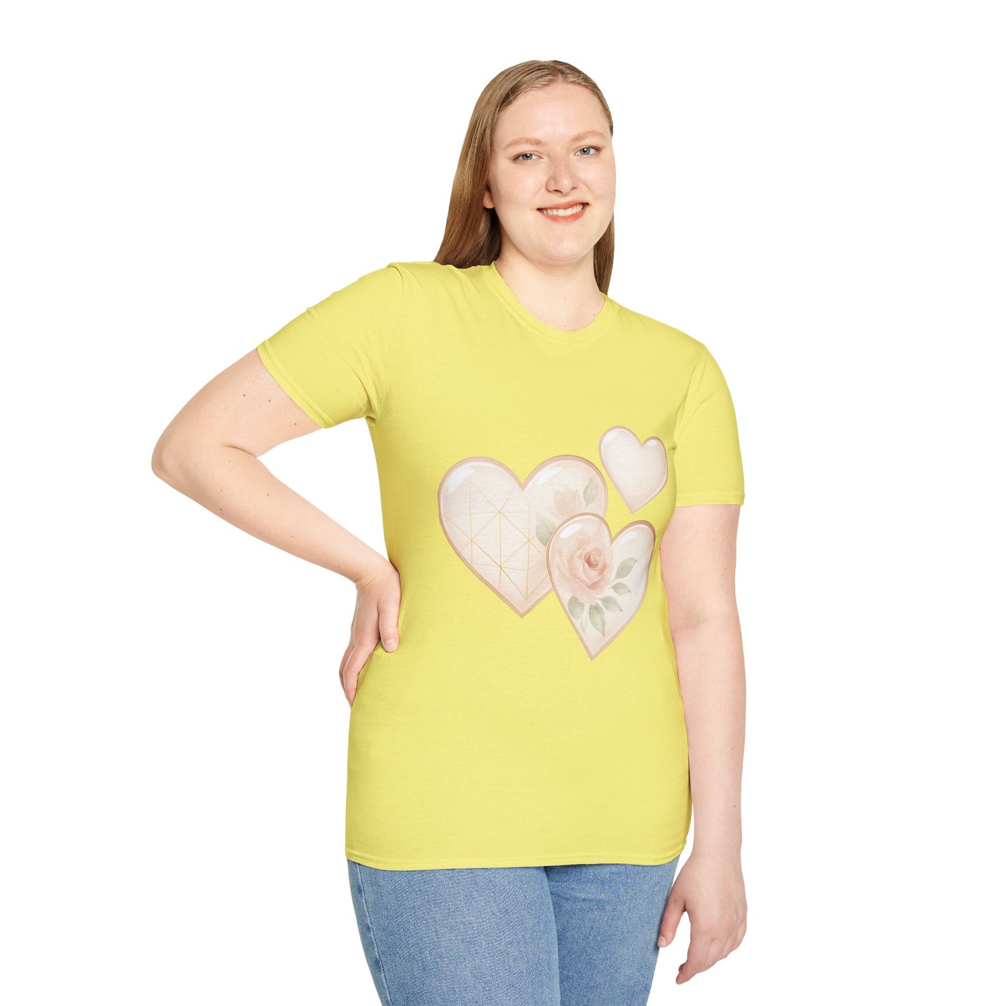- “Watercolor Hearts & Rose” Tee – A wearable daydream