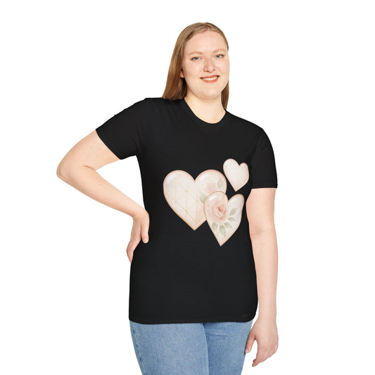 - “Watercolor Hearts & Rose” Tee – A wearable daydream