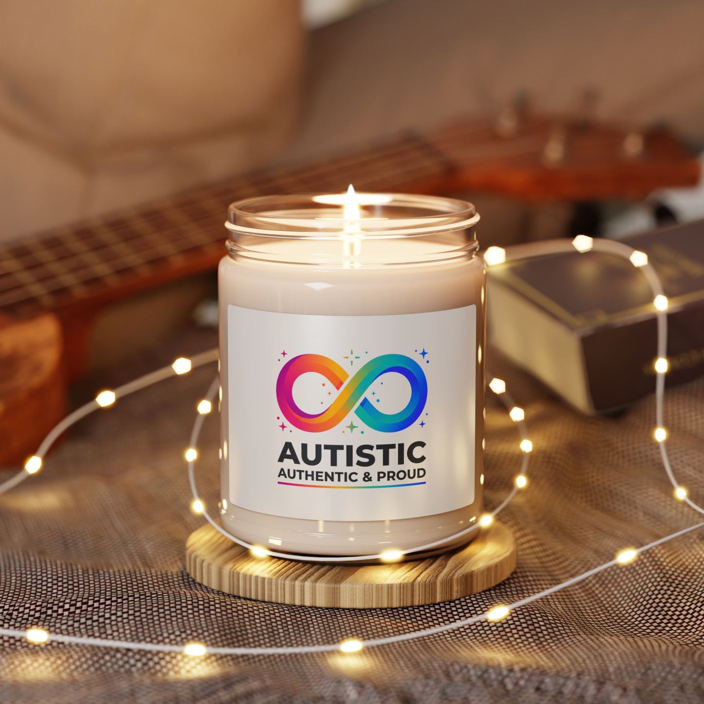 Autistic Authentic & Proud Soy Candle | Neurodiversity, Sensory-Friendly