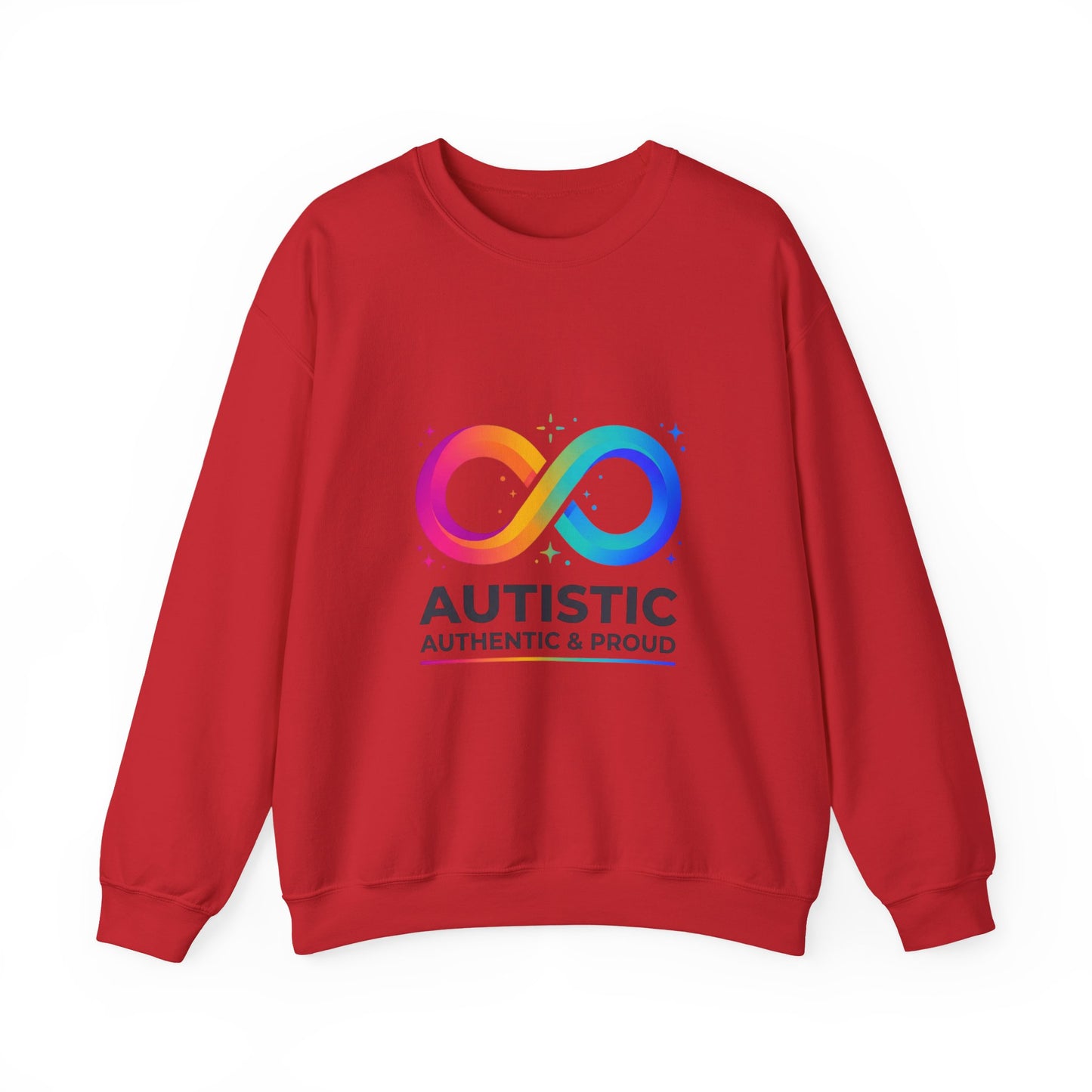Autistic Authentic & Proud Infinity Logo Sweatshirt | neurodiversity, sensory-friendly