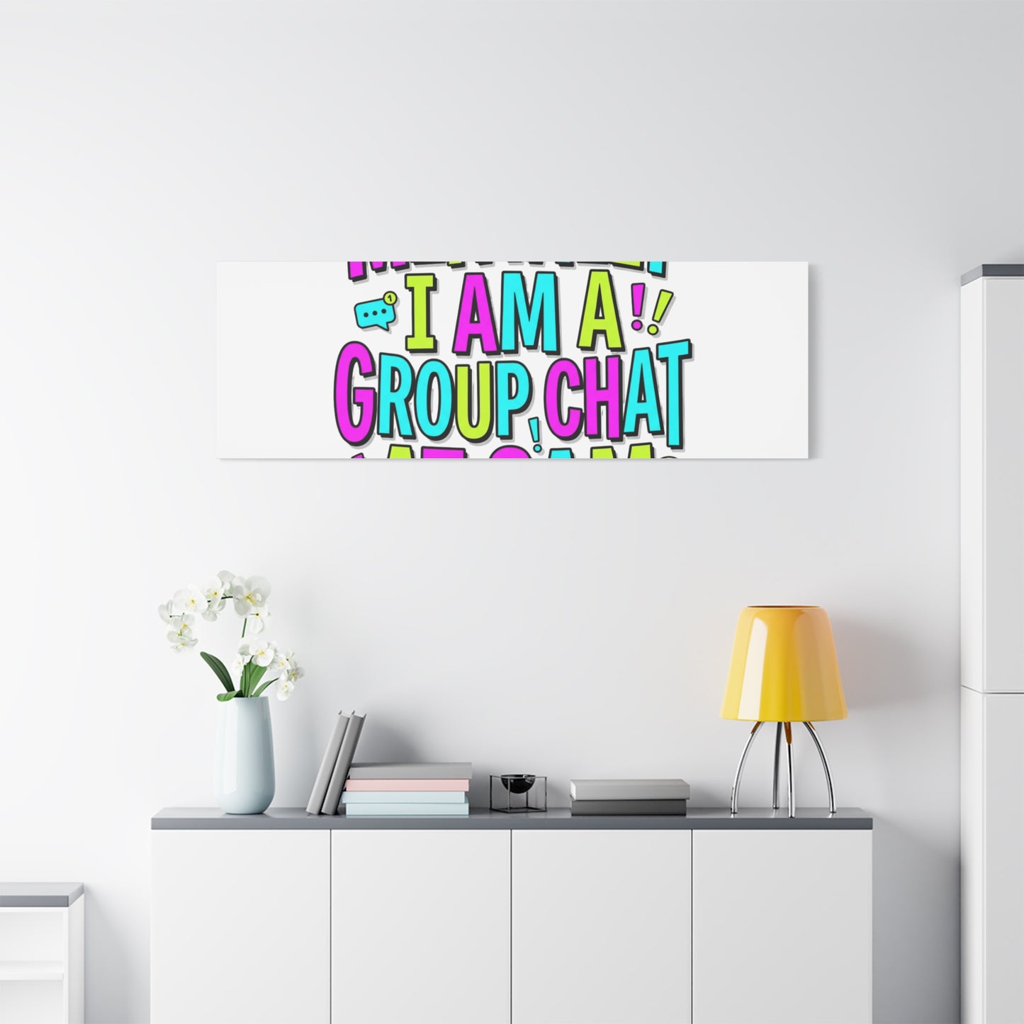 Mentally I Am A Group Chat At 3AM Canvas | meme-core, brainrot humor