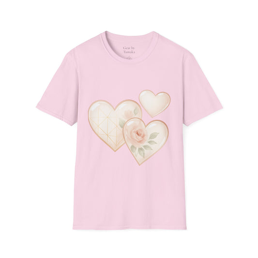 - “Watercolor Hearts & Rose” Tee – A wearable daydream