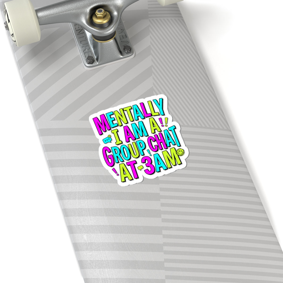 Mentally I Am A Group Chat At 3AM Sticker | meme-core, brainrot humor