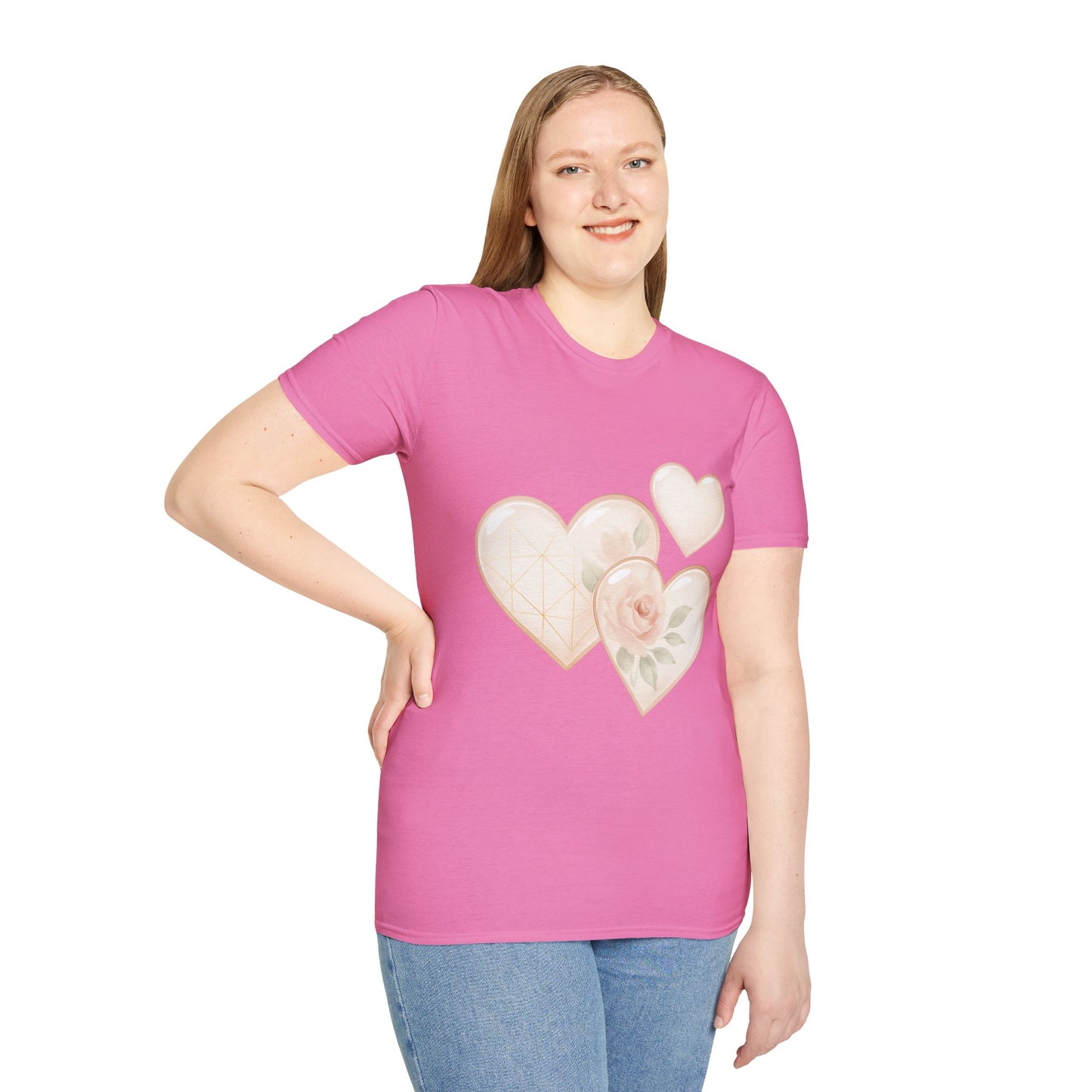 - “Watercolor Hearts & Rose” Tee – A wearable daydream