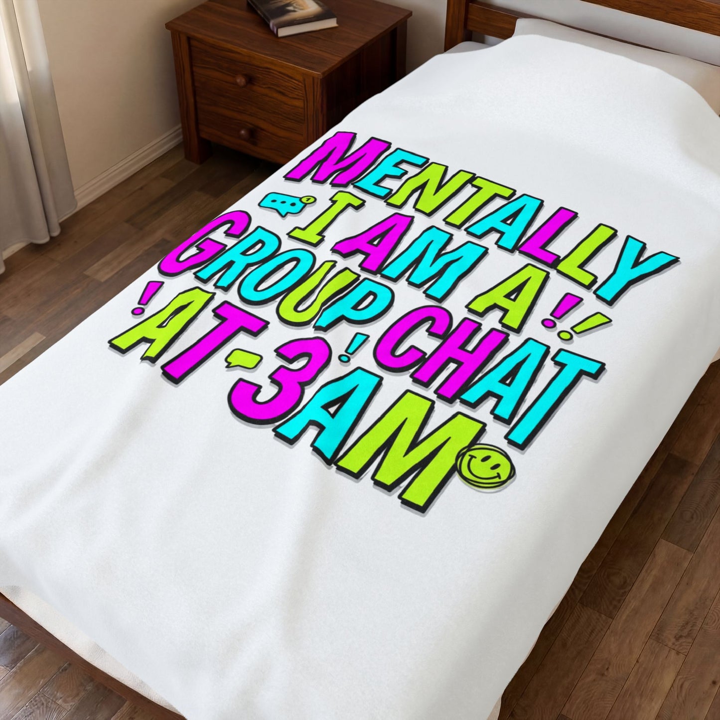 Mentally I Am A Group Chat at 3AM Velveteen Blanket | meme-core, cringe-core